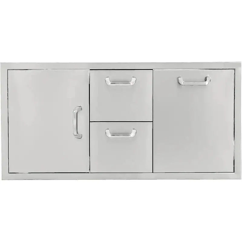 PCM-42-INCH DOOR, DOUBLE DRAWER & TRASH ROLLOUT ON RIGHT