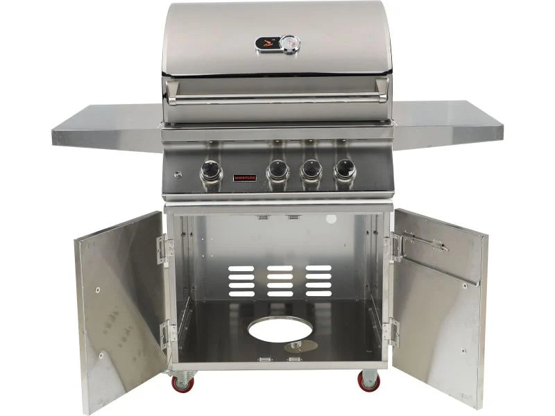 Whistler 28-Inch 3-Burner Gas Grill With Rear Infrared Burner, Grill Lights, Rotisserie Kit & Cover