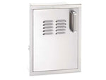 Fire Magic Premium Flush 14-Inch Louvered Single Access Door with Propane Tank Storage - Left Hinge (Swings Left)