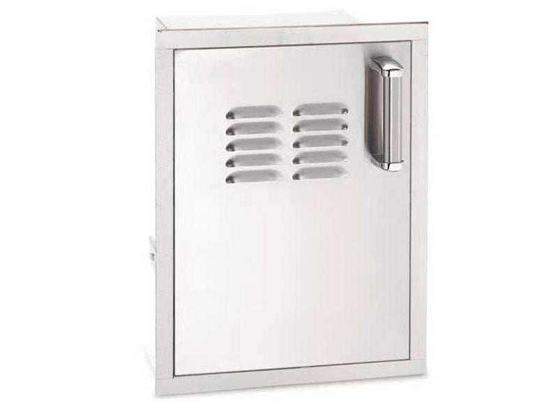 Fire Magic Premium Flush 14-Inch Louvered Single Access Door with Propane Tank Storage - Left Hinge (Swings Left)