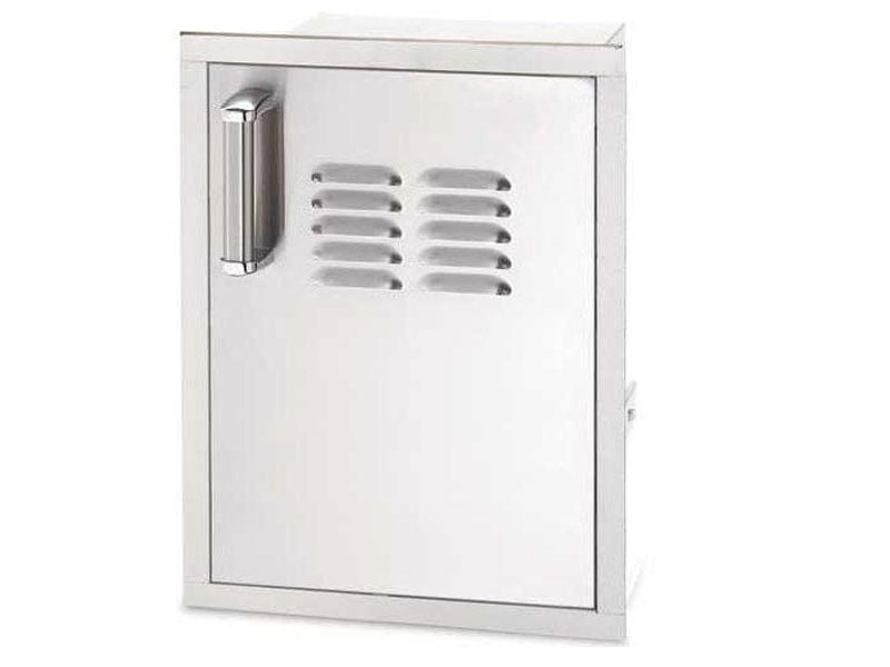 Fire Magic Premium Flush 14-Inch Louvered Single Access Door with Propane Tank Storage - Right Hinge (Swings Right)