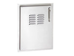 Fire Magic Select 14-Inch Vertical Single Access Door with Louvers - Left Hinge (Swings Left)