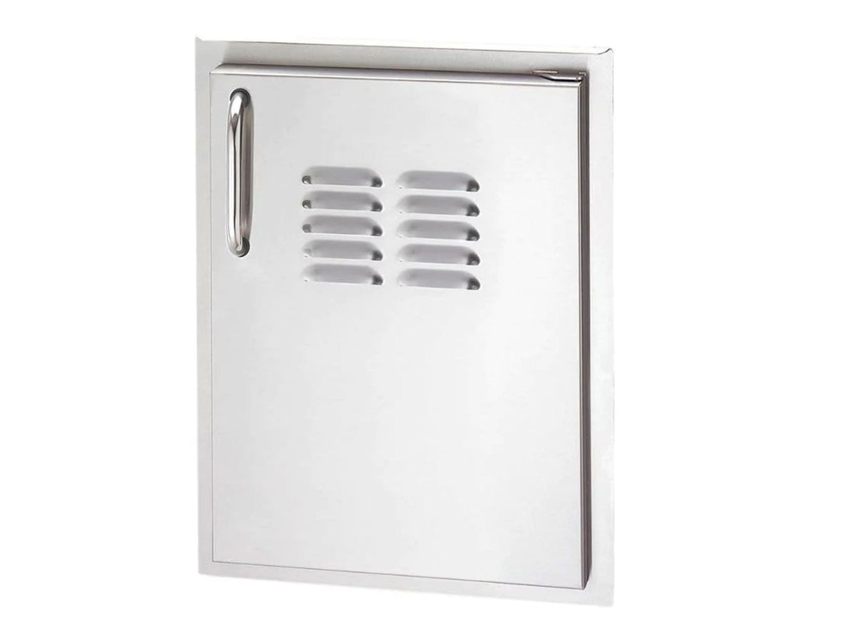 Fire Magic Select 14-Inch Vertical Single Access Door with Louvers - Right Hinge (Swings Right)