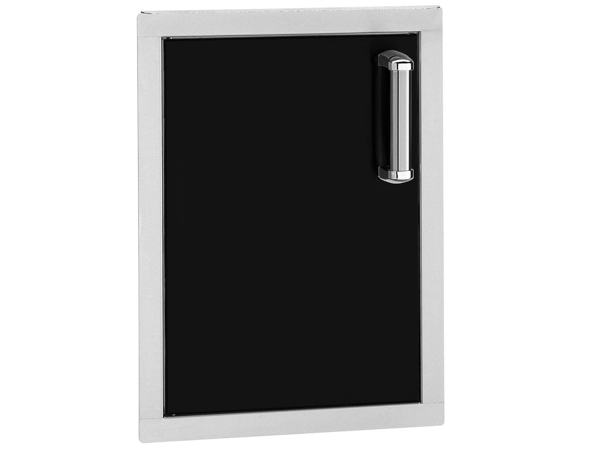 Fire Magic Echelon Flush Black 14-Inch Vertical Single Access Door with Soft Close - Left Hinge (Swings Left)