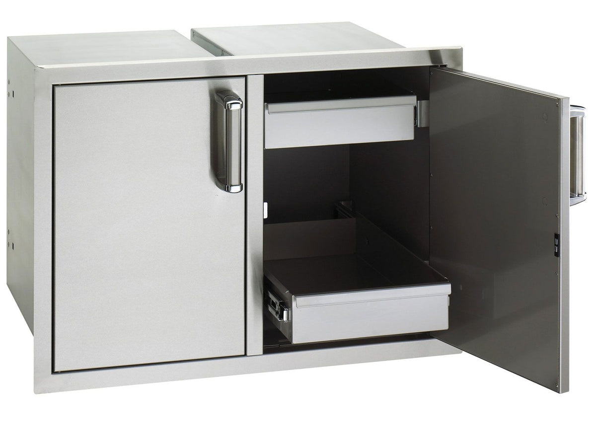 Fire Magic Premium Flush 30-Inch Double Access Doors with 2 Dual Drawers with Soft Close
