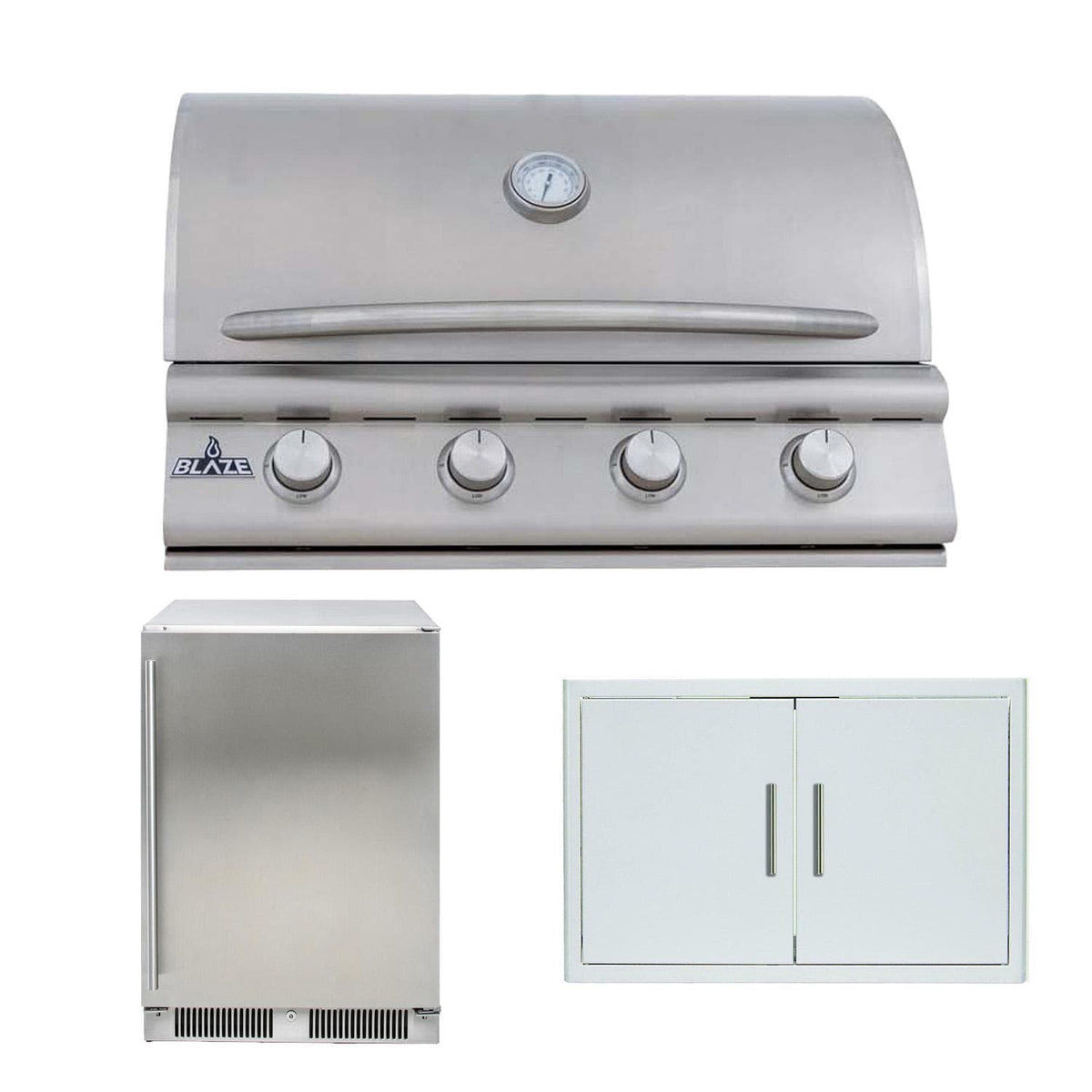 Blaze BCM 3-Piece 32" Outdoor Kitchen Package with Refrigerator