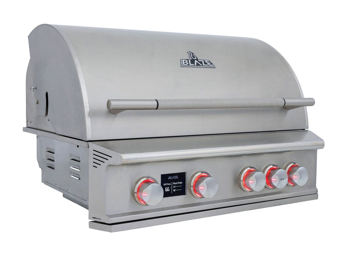 Blaze LTE PRO 3-Piece 32" Outdoor Kitchen Package with PCM Components – LTE PRO 32" grill, angled closed
