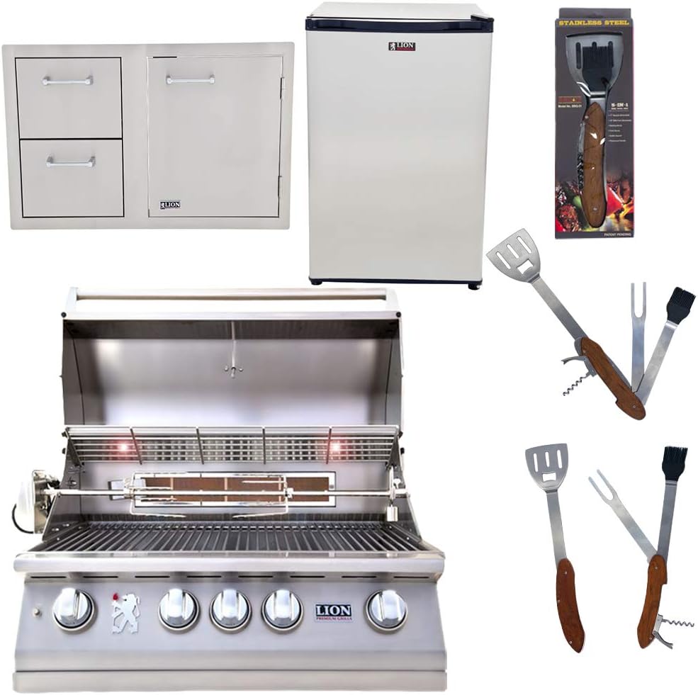 Lion L75000 32" natural gas grill package