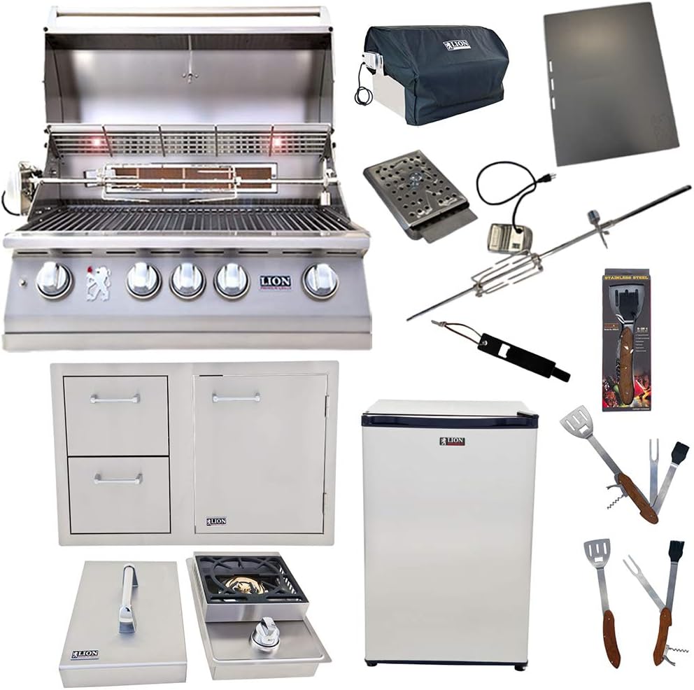 Lion L75000 32" propane grill package