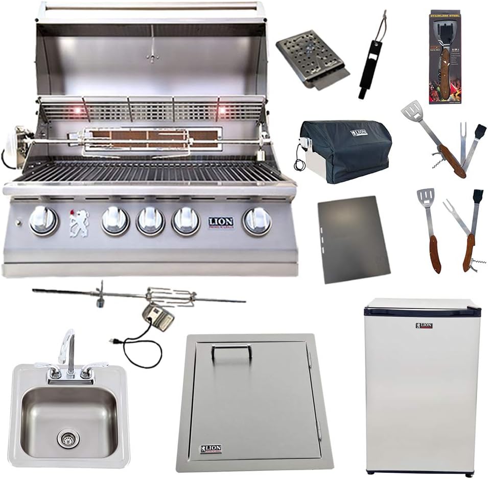 Lion L75000 32" natural gas grill package
