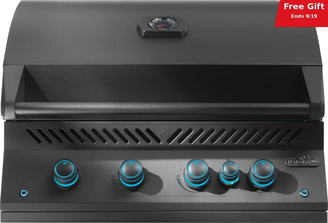 Napoleon Built-In 700 Series 32-Inch Gas Grill with Infrared Rear Burner & Rotisserie Kit - Matte Black