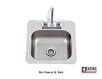 Lion sink with faucet