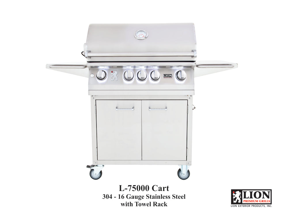 Lion Premium Grills Freestanding L75000 32-Inch 4-Burner Gas Grill