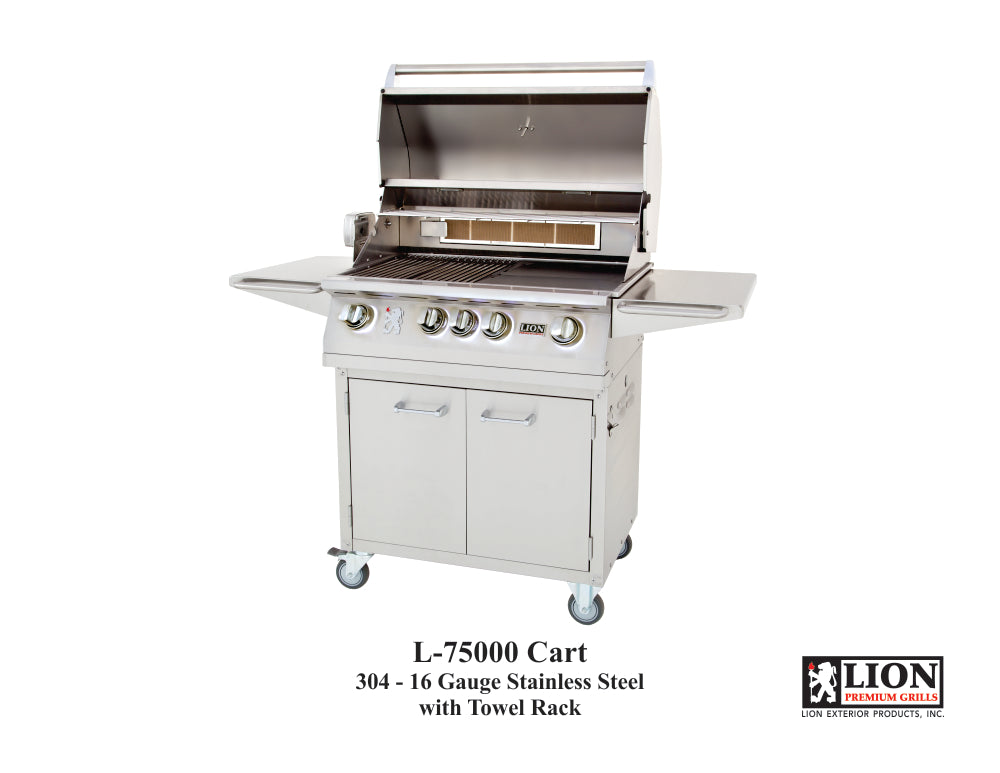 Lion Premium Grills Freestanding L75000 32-Inch 4-Burner Gas Grill