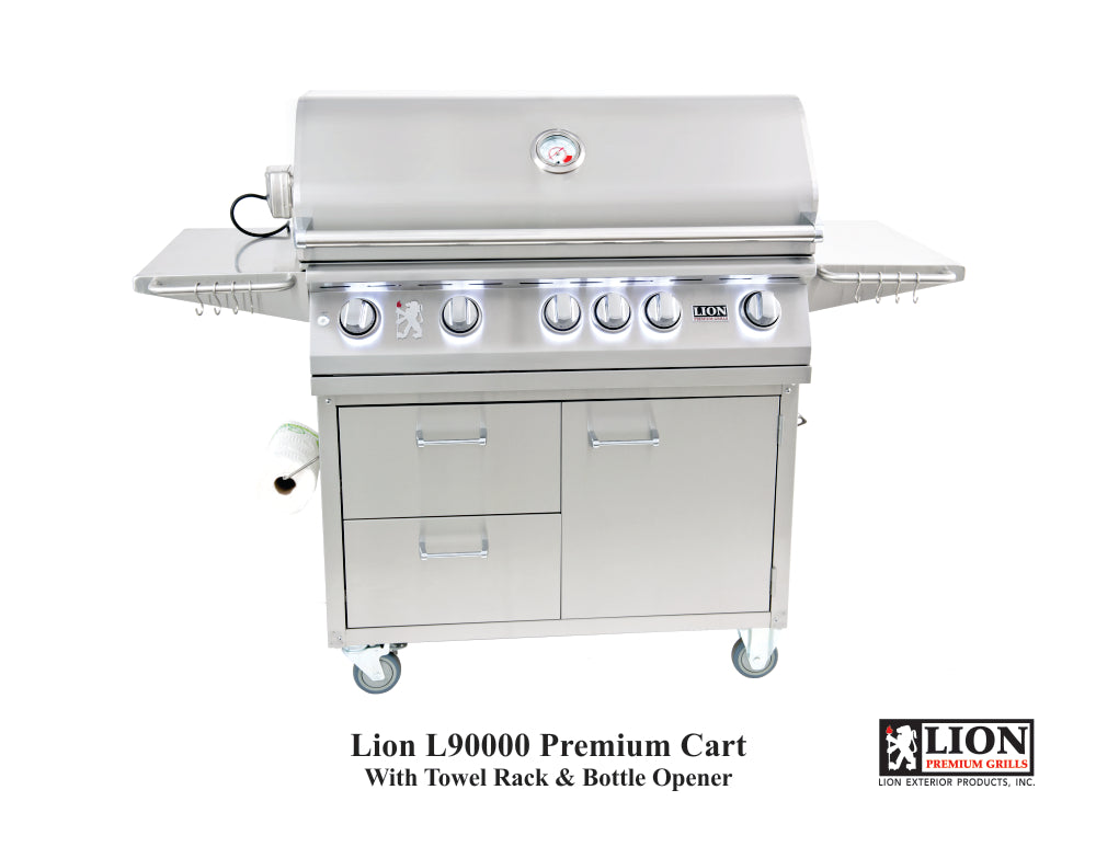 Lion Premium Grills Freestanding L90000 40-Inch 5-Burner Gas Grill