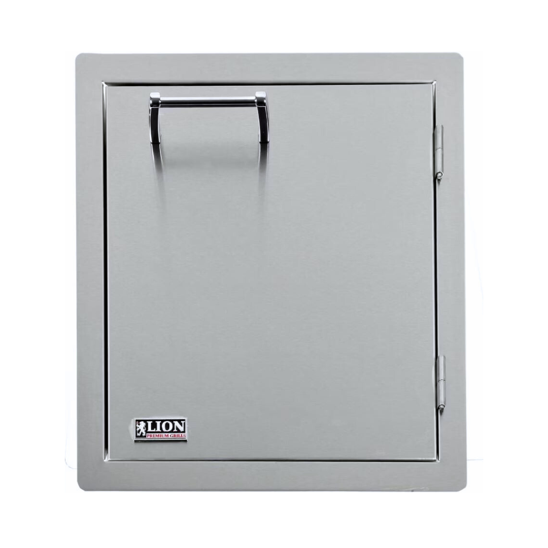 Lion 17-inch vertical access door with towel rack