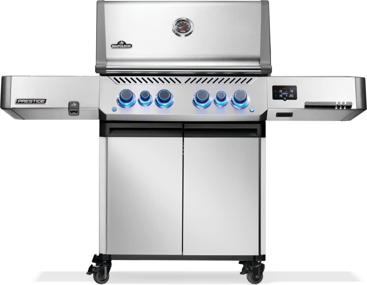 Napoleon Prestige 500 Connected 4-Burner Gas Grill with Infrared Rear Burner, Infrared Side Burner, Rotisserie Kit, WiFi & Bluetooth