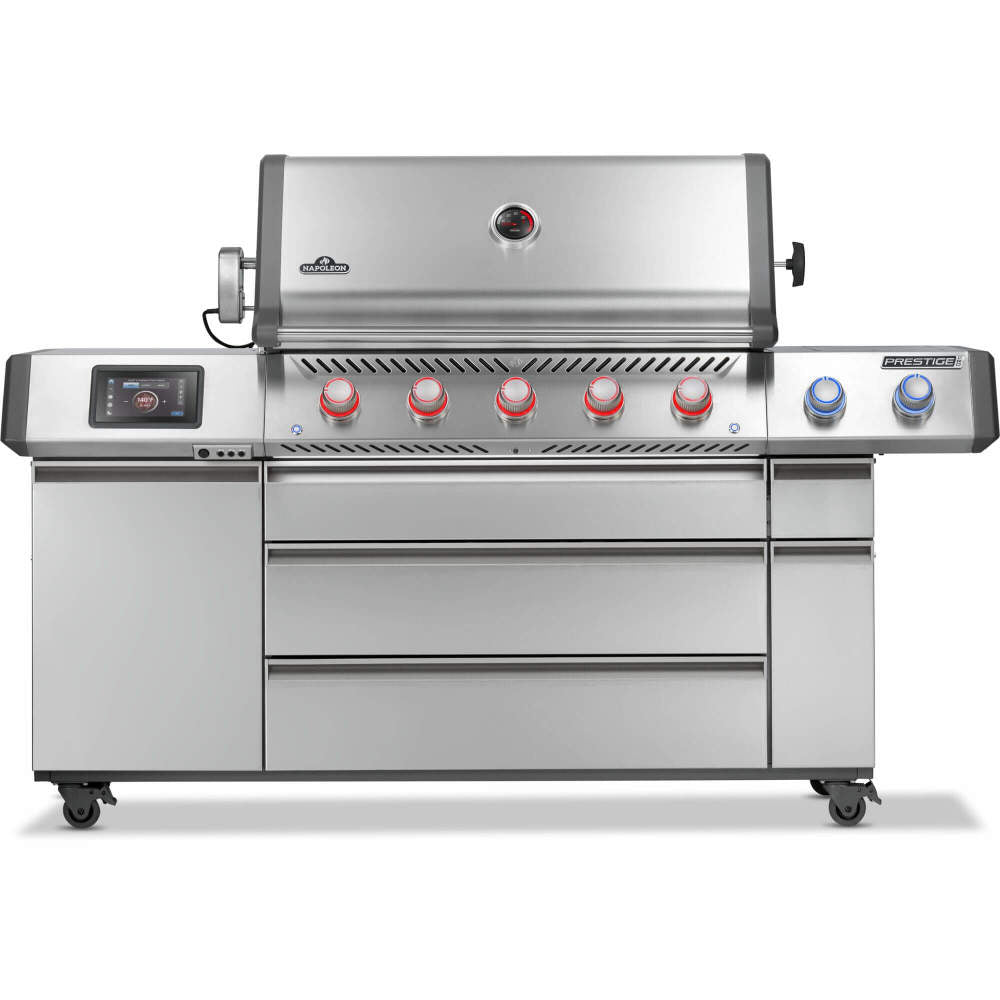 Napoleon Prestige PRO 665 Elite Gas Grill with Smart Technology, Electric Smoker Box, Infrared Rear Burner, Side Sear Zone & Rotisserie Kit