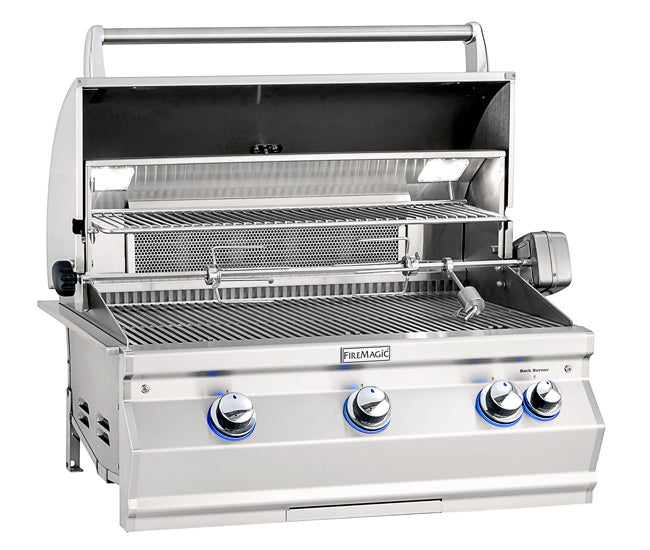 Fire Magic 30-inch Aurora A540i Built-In Grill - hood open