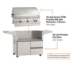 Fire Magic 36-inch Aurora A790s Portable Grill - grill head with rotisserie