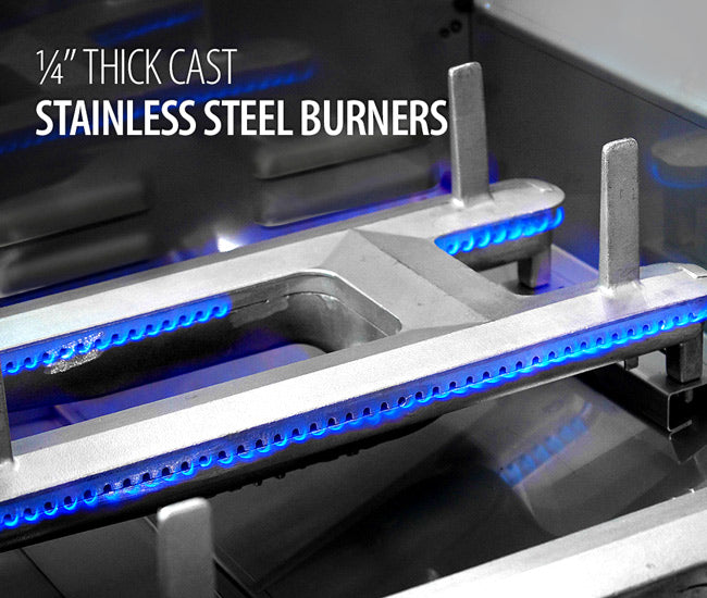 Fire Magic 46-inch Aurora A830i Combo Built-In Grill - stainless steel burner