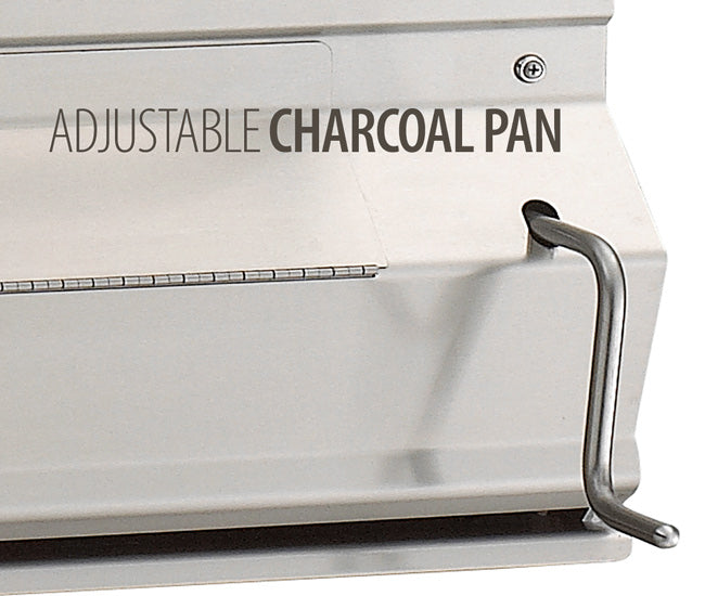 Fire Magic 46-inch Aurora A830i Combo Built-In Grill - adjustable charcoal pan