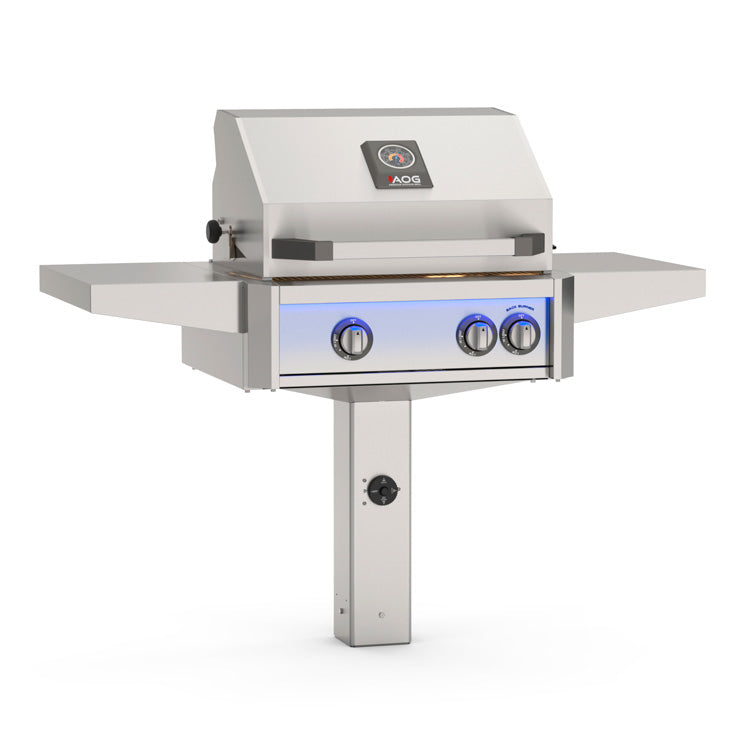 AOG 24-Inch In-Ground Post L-Series Gas Grill With Rotisserie (Accessible Height)