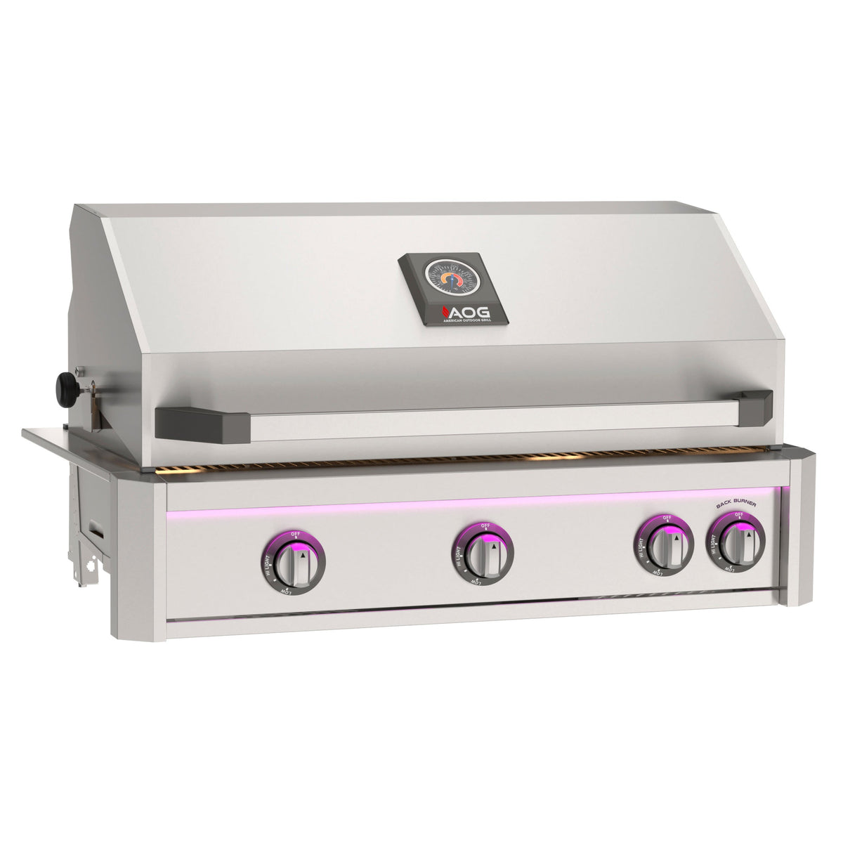 AOG L-Series 36-Inch 3-Burner Built-In Gas Grill with Rotisserie & Lights