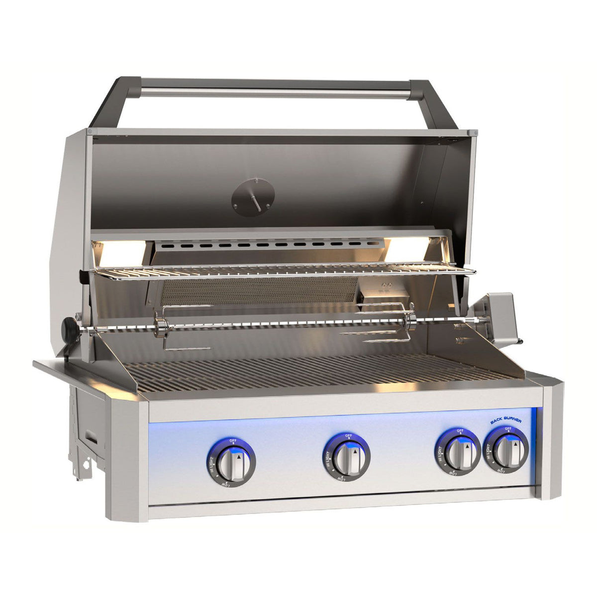 AOG L-Series 36-Inch 3-Burner Built-In Gas Grill with Rotisserie & Lights