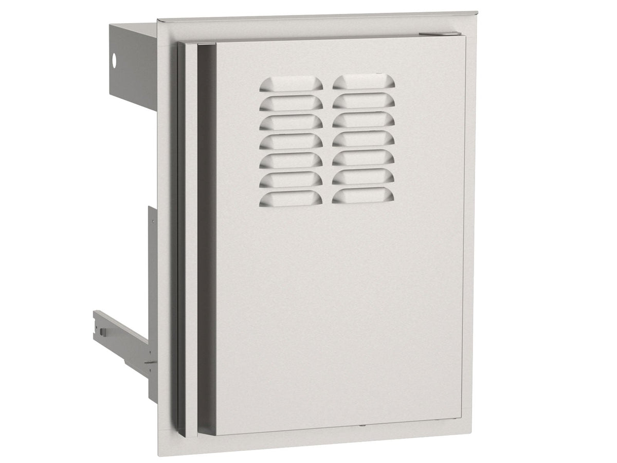 AOG 2026 14-Inch Vertical Single Access Door with Tank Tray and Louvers - Right Hinge (Swings Right)