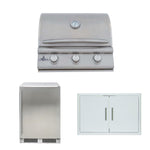 Blaze BCM 3-Piece 25" Outdoor Kitchen Package with Refrigerator