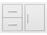 Summerset 33-Inch Stainless Steel Flush Mount 2-Drawer & Access Door Combo with Hidden Hinge