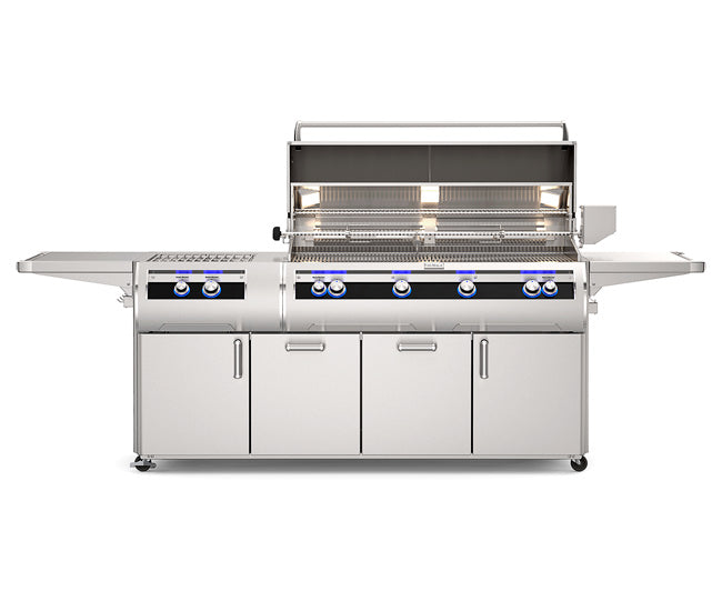 Fire Magic 48-inch Echelon Diamond E1060s Portable Grill - analog thermometer, hood open