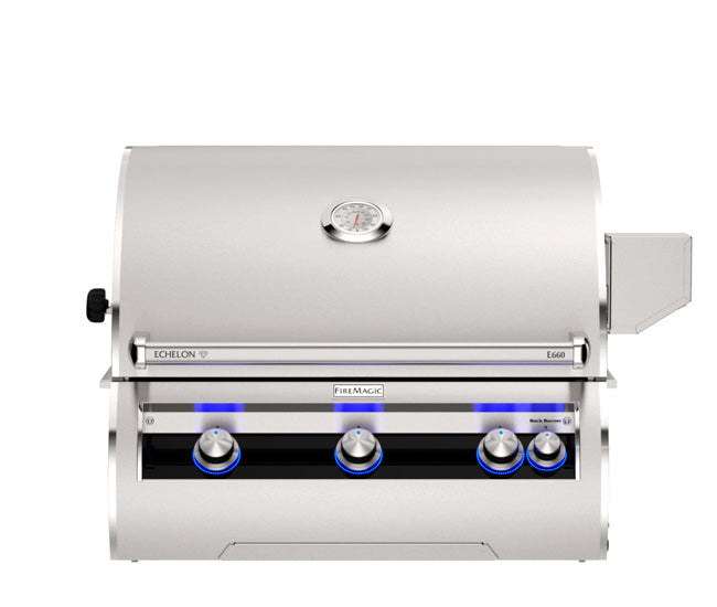 Fire Magic 30-inch Echelon Diamond E660i Built-In Grill - analog thermometer version