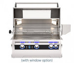 Fire Magic 30-inch Echelon Diamond E660i Built-In Grill - Magic View Window, hood open