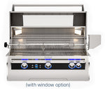 Fire Magic 36-inch Echelon Diamond E790i Built-In Grill - Magic View Window, hood open