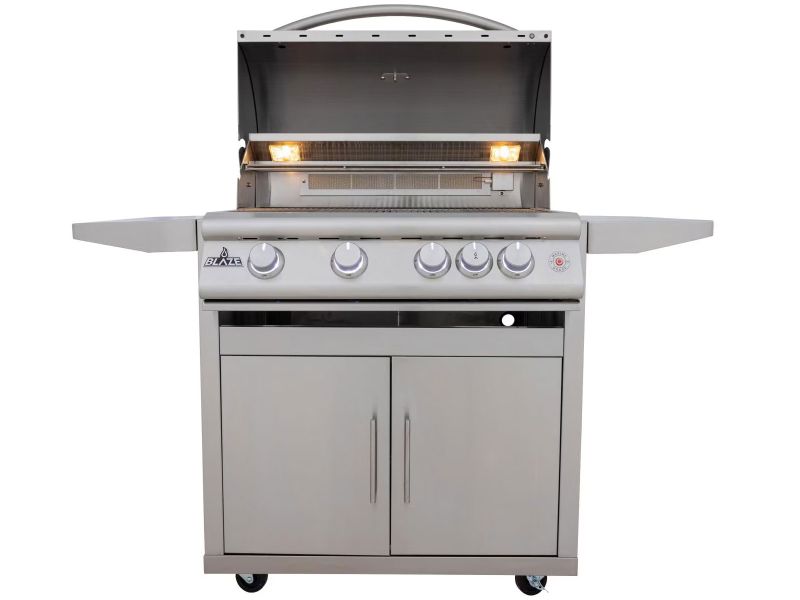 Blaze Premium LTE+ Marine Grade 32-Inch 4-Burner Gas Grill With Rear Infrared Burner & Lift-Assist Hood