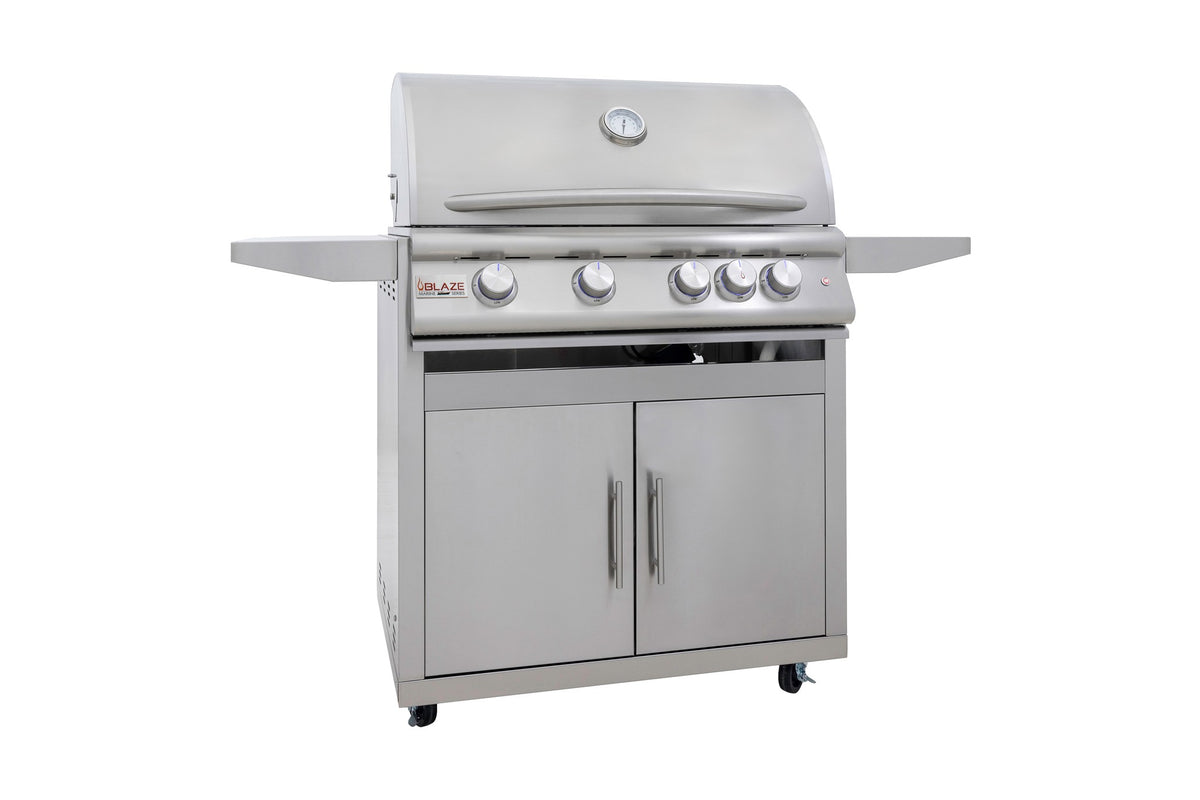 Blaze LTE+ 4-Piece Outdoor Kitchen Package with Refrigerator & Marine Grade 32" Grill – LTE+ Marine Grade 32" grill (view 3)