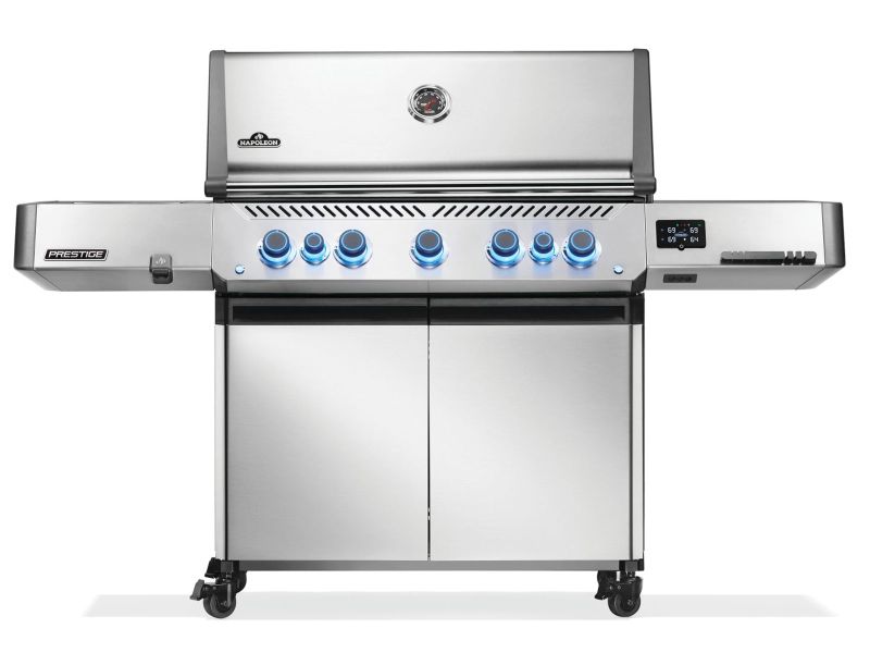 Napoleon Prestige 665 Connected 5-Burner Gas Grill with Infrared Rear Burner, Infrared Side Burner, Rotisserie Kit, WiFi & Bluetooth