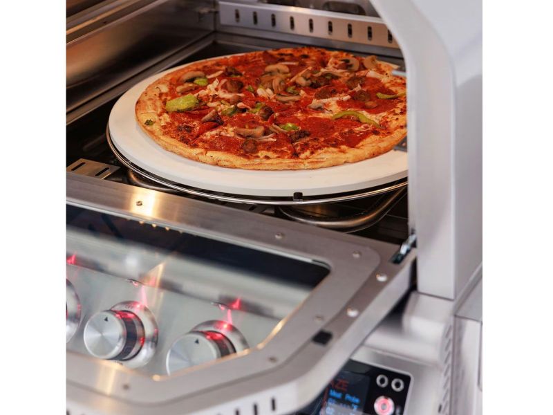 Blaze 26-Inch Freestanding Gas Outdoor Pizza Oven with Rotisserie & Cart