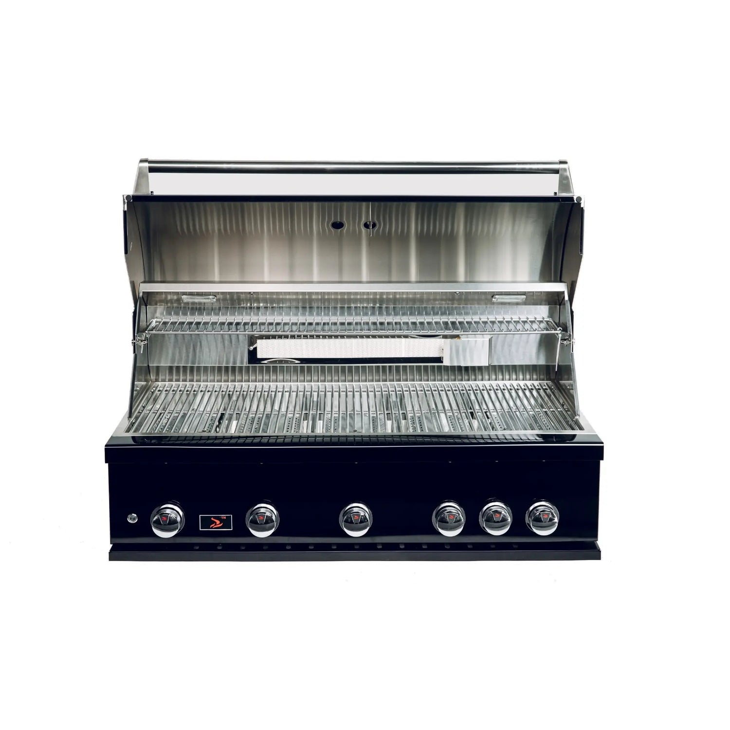 Whistler 42-Inch Black-5-Burner Built-In Gas Grill With Rear Infrared Burner, Grill Lights, Rotisserie Kit & Cover